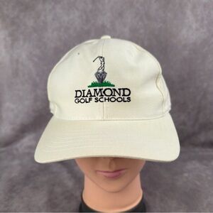 LA Mode Diamond Golf Schools Clubhouse Dad Cap Cream Adjustable Hat